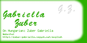 gabriella zuber business card